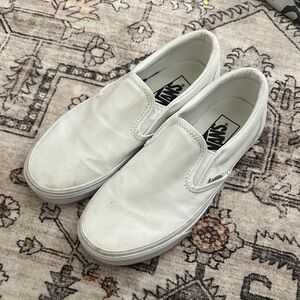 White slip on vans size 7